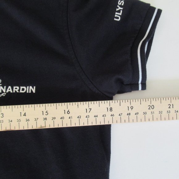 ULYSSE NARDIN Women's T-Shirt Size S Short Sleeve Embroidered Logo Cotton Blue - Picture 5 of 11